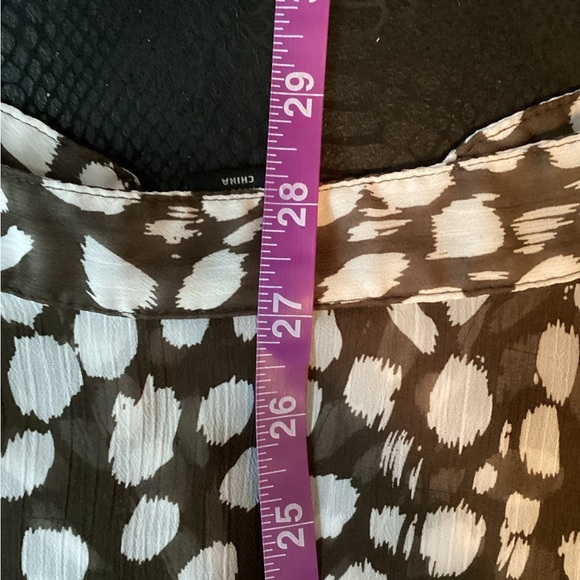 Plus Size, Lane Bryant Brown Polka Dot Blouse, Size 2X - Picture 7 of 7